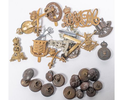 16 Corps cap  badges, including Corps of Military Accountants, Army Physical Training Staff/Corps (large crossed swords and s