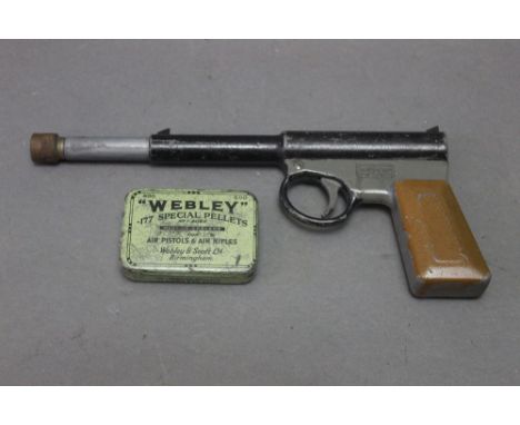An early Gat air pistol, cal 177, marked to the left hand side Made in England T.J.H. &amp; Son, Pat Appd For. Sold with a vi