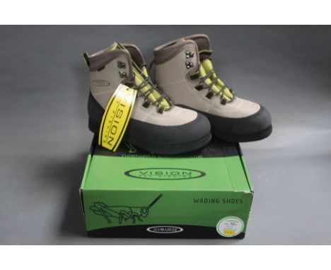 A pair of Vision Hopper felt soled wading shoes, size 12.
