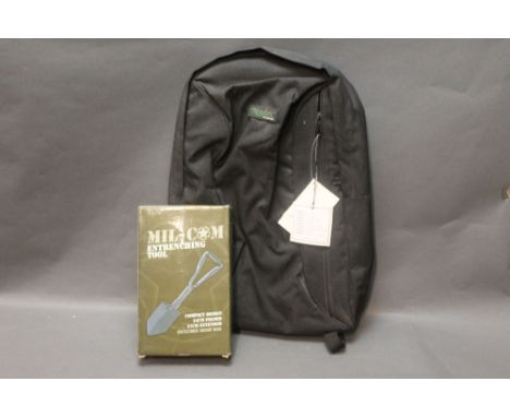 A Napier air bottle rucksack, together with a Mil-com trenching tool.