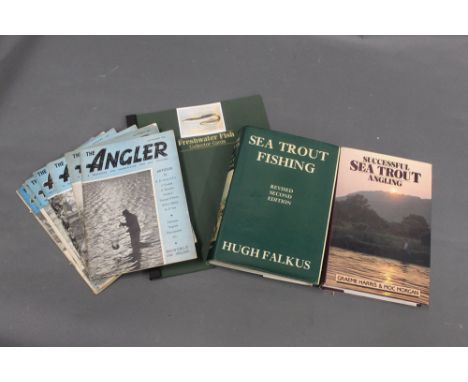 "Hugh Falkus Sea Trout Fishing" revised second edition, together with "Sea Trout Angling" by Graeme Harris and Moc Morgan, a 