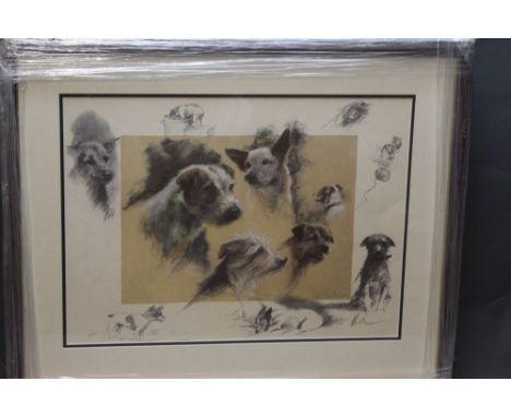 Mick Cawston, a limited edition print "Some Terriers", number 281/350, 43 cm x 58 cm, framed and mounted.