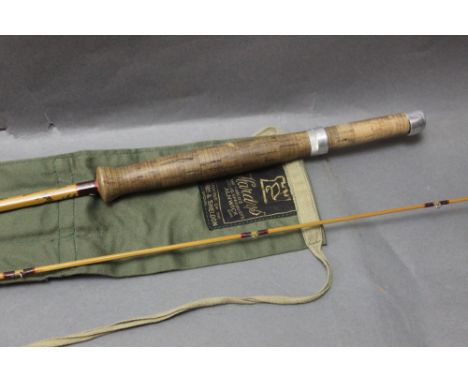 Hardy The JJH Triumph split cane trout fly rod Palakona, in two sections, 8' 9".