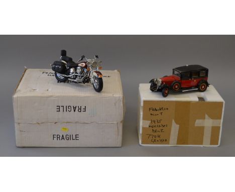 Two Franklin Mint diecast models, a 1935 Mercedes-Benz 770K Grosser in  1.24 scale, appears G, unboxed together with a boxed 