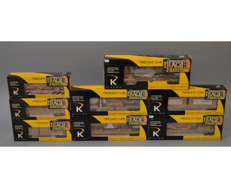 O Gauge. K-Line. 8 x Operation Iraqi Freedom assorted rolling stock. VG boxed.
