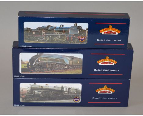 OO Gauge. Bachmann  3 x locomotives. BR green A4 class "Seagull", BR black Crab class No. 42789 & BR black N class No. 31862.