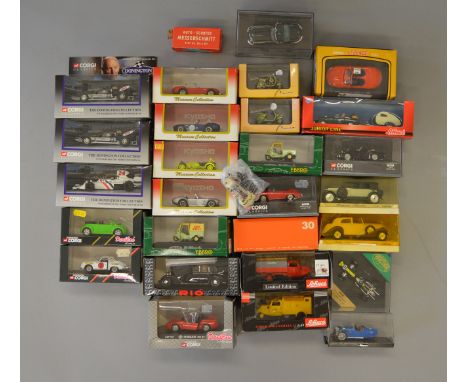 Twenty six boxed diecast models by Corgi, Kyosho, Schuco, Rio  and others, mostly 1:43 scale, including four models from the 