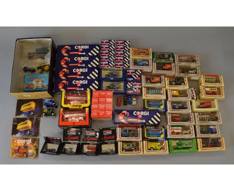 A mixed lot of diecast models, mostly boxed, by Lledo, Corgi and Monogram. Also included in this lot is an unboxed  Triang Mi