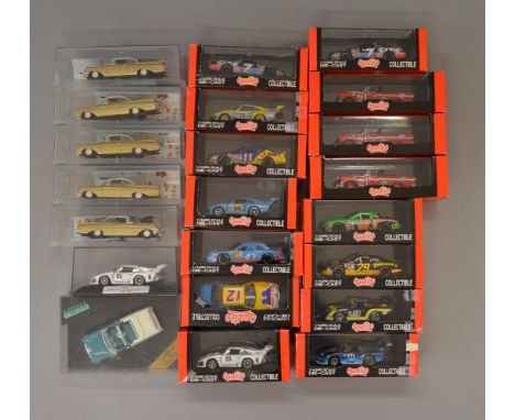 21 boxed Quartzo 1:43 scale diecast model cars together with a Vitesse model of a Chevrolet Bel Air. Whilst models appear gen
