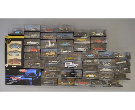 98 James Bond 1:43 scale diecast model cars from the Fabbri James Bond Car Collection partwork series, models appear generall