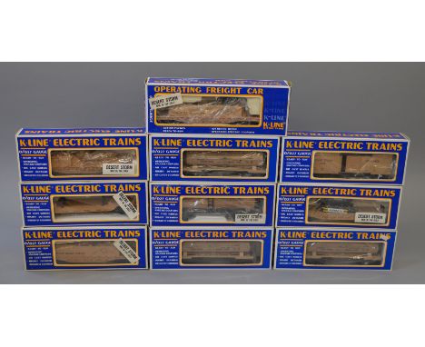 O Gauge. K-Line. 10 x Desert Storm assorted military rolling stock. VG boxed