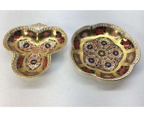 2 Royal Crown Derby 1128 pattern Small Trinket Dishes 