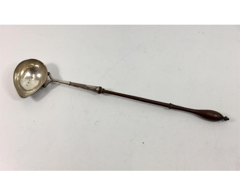 Georgian Silver toddy ladle turned Wooden Handle 