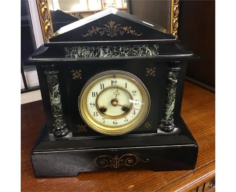 Victorian Slate Mantle Clock 