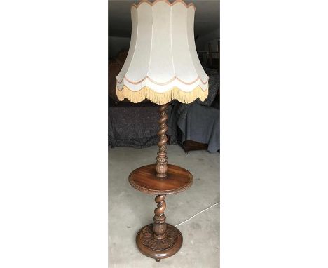 Barley twist occasional table / standard lamp