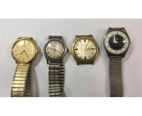 Collection of 4 vintage Gents Wristwatches includes Ingersoll ,Everite Omega  De Ville 
