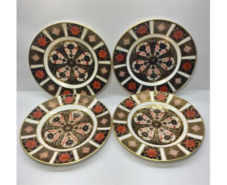 4 Royal Crown Derby 1128 pattern Old Imari 6ins saucers 