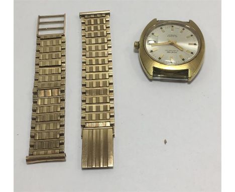 Montine Vintage gents wristwatch on 9 carat Gold strap