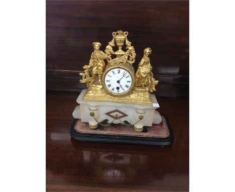 Antique Spelter mantel clock