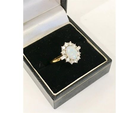 18ct Diamond and Opal dress ring