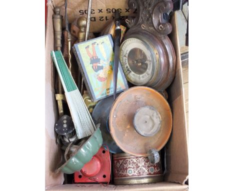 A telescope, collectors tins etc