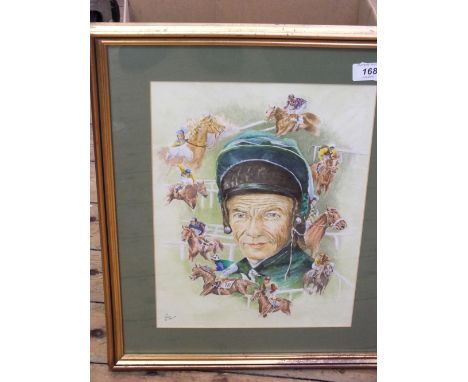 Watercolour, Lester Piggott and horse racing prints
