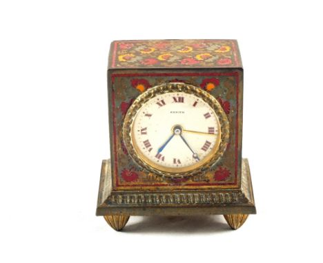 A Brass and enamel miniature clock dial marked Zenith