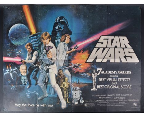 Star Wars - Star Wars (1977) British Quad film poster, Pre Academy Awards, Style C, directed by George Lucas, artwork by Tom 