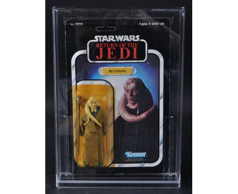 Star Wars - An original vintage 1983 Kenner made Star Wars carded MOC action figure ' Bib Fortuna '. Factory sealed upon its 