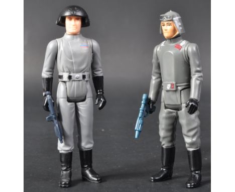 Star Wars - x2 original vintage Kenner / Palitoy made Star Wars action figures; Death Star Commander (GMFGI 1977 Hong Kong CO