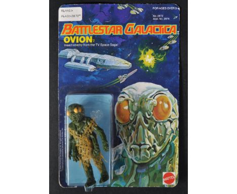 Battlestar Galactica - a vintage 1970s (1978) Mattel made Battlestar Galactica ' Ovion ' action figure. The carded figure min