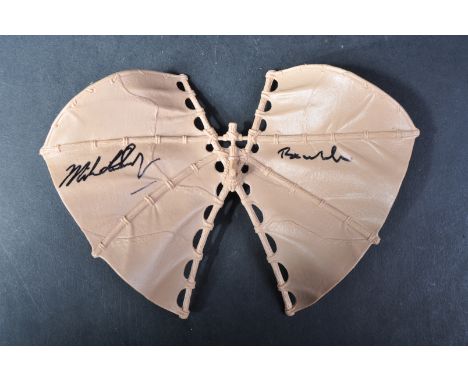 Star Wars - Ewoks - an original vintage Kenner / Palitoy made Ewok ' Combat Glider ' wings playset, autographed by x2 Ewok ac