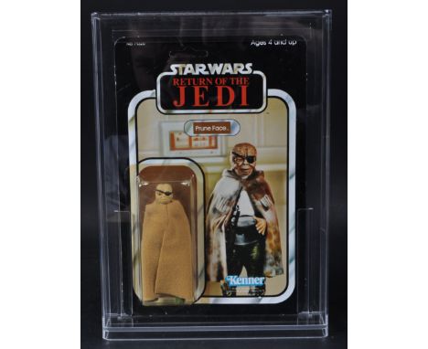 Star Wars - An original vintage 1984 Kenner made Star Wars carded MOC action figure ' Prune Face '. Factory sealed upon its o
