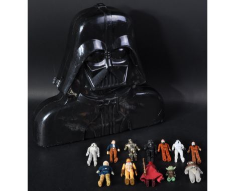 Star Wars - an original vintage Kenner made Star Wars ' Darth Vader ' action figure carry case. Features a small collection o