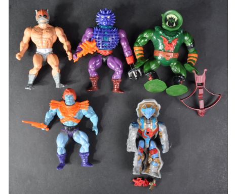 Masters Of The Universe - x5 vintage 1980s Mattel made Masters Of The Universe MOTU He-Man action figures comprising; Faker, 