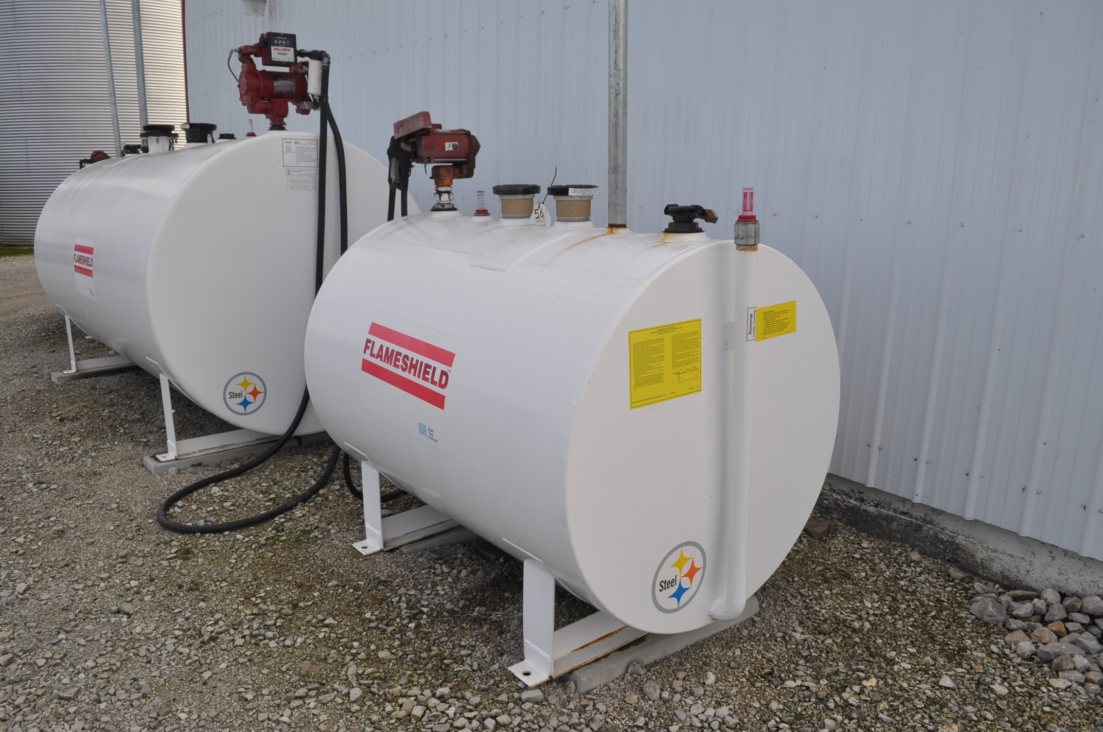 500 gallon Flameshield double wall fuel tank with FillRite FR701 Pump