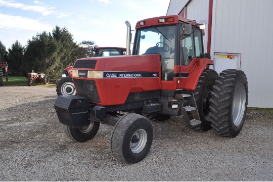 19 Case Ih 7130 Magnum 2wd 3 Hyd Remotes 18 Speed Powershift 1000 Pto Front Weights 14l 1