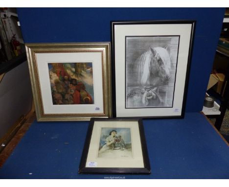 A quantity of Prints to include "The Winner", "The Druids - Bringing in the Mistletoe" by George Henry & E.A. Homel, framed a