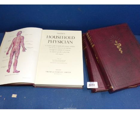 Three volumes of Virtue's Household Physician by H. K. Wagner published by Virtue & Company. 