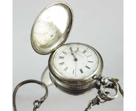 HENRY POOLE, NANTWICH SILVER CASED HUNTER POCKET WATCH WITH SWEEP SECOND HAND, MOVEMENT NUMBERED 13531