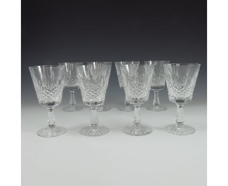 8 LARGE WATERFORD KYLEMORE PATTERN CRYSTAL WINE GLASSES