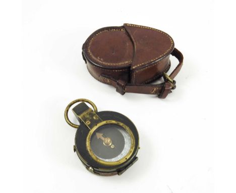 VERNERS PATTERN MK VII WWI ERA OFFICER'S MILITARY COMPASS BY CRUCHON &amp; EMONS, DATED 1916 WITH MILITARY CROW'S FOOT, COMPL