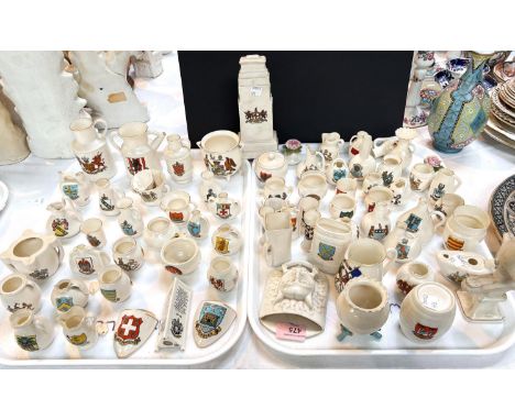 A large collection of Goss crested ware:&nbsp; military and other subjects 