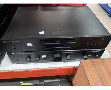 A Cambridge audio integrated amplifier and compact disk player. 