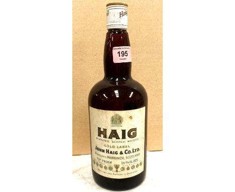 Vintage bottle of Haig 70% proof whisky 26 2/3rds fl oz 