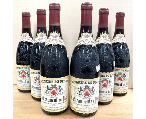 Six bottles of 1996 vintage Domain Du Pegau Chateauneuf du Pape 750ml red wine 