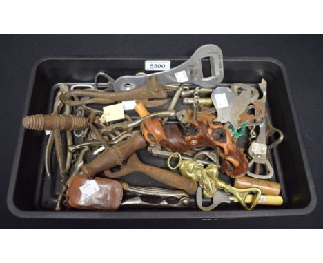 Brewerania - turned handled corkscrews; others similar; advertising bottle openers; nut cracker; etc