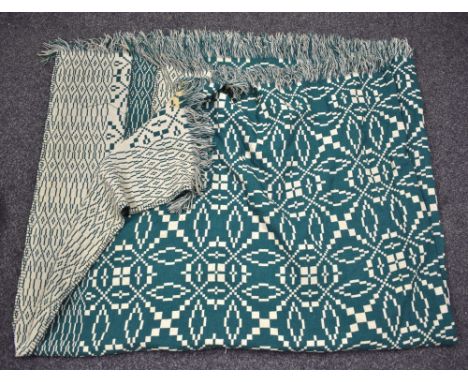 Textiles - a Welsh tapestry wool blanket