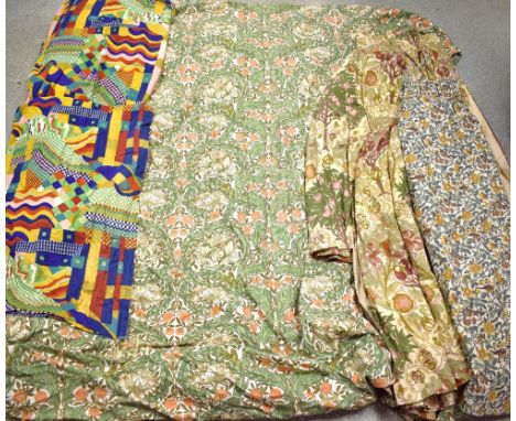 Textiles - Liberty curtains, Bauhaus, African Marigold William Morris Design; etc