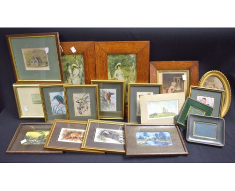 Pictures and Prints - a Baxter print, I Like It; others, classical; woven silks; etc